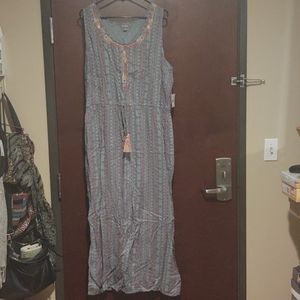 Falls Creek 2x boho maxi dress green & red